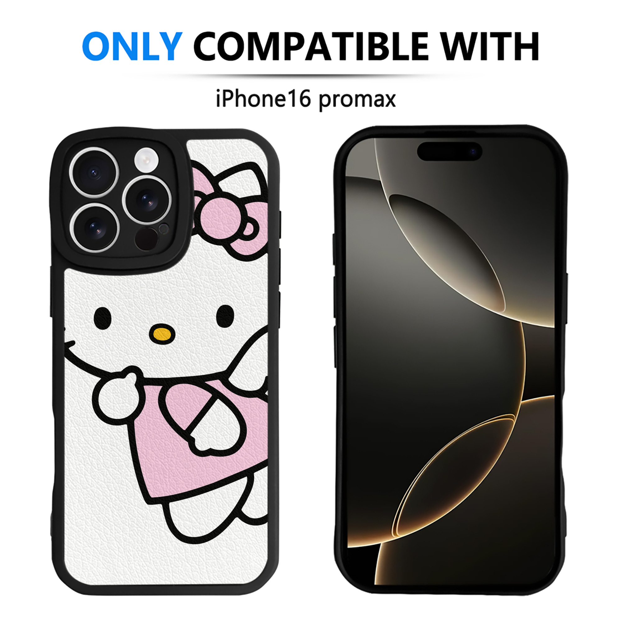 （画像用） Hello Kitty ハローキティ 【iPhone 16シリーズ対応】シリコンスマホケース（レザー調） 材質：シリコン